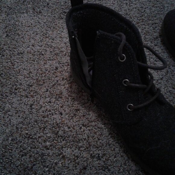 Jelly Pop Boots Dark Grey Side Zip and Ties Size 10M - Picture 4 of 4